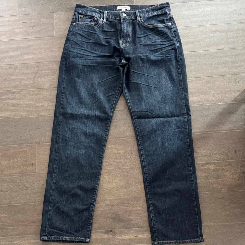 Lucky Brand Men’s 34x32 Straight Leg Jeans Dark Wash Indigo Denim